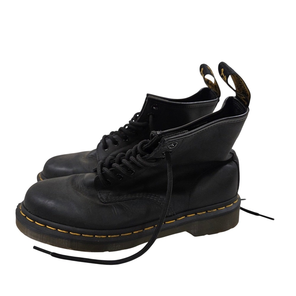 Dr. Martens 1460 Black Leather 8‎ Eye Lace Up Boots Mens 7 Womens 8 UK 6 EU 39
